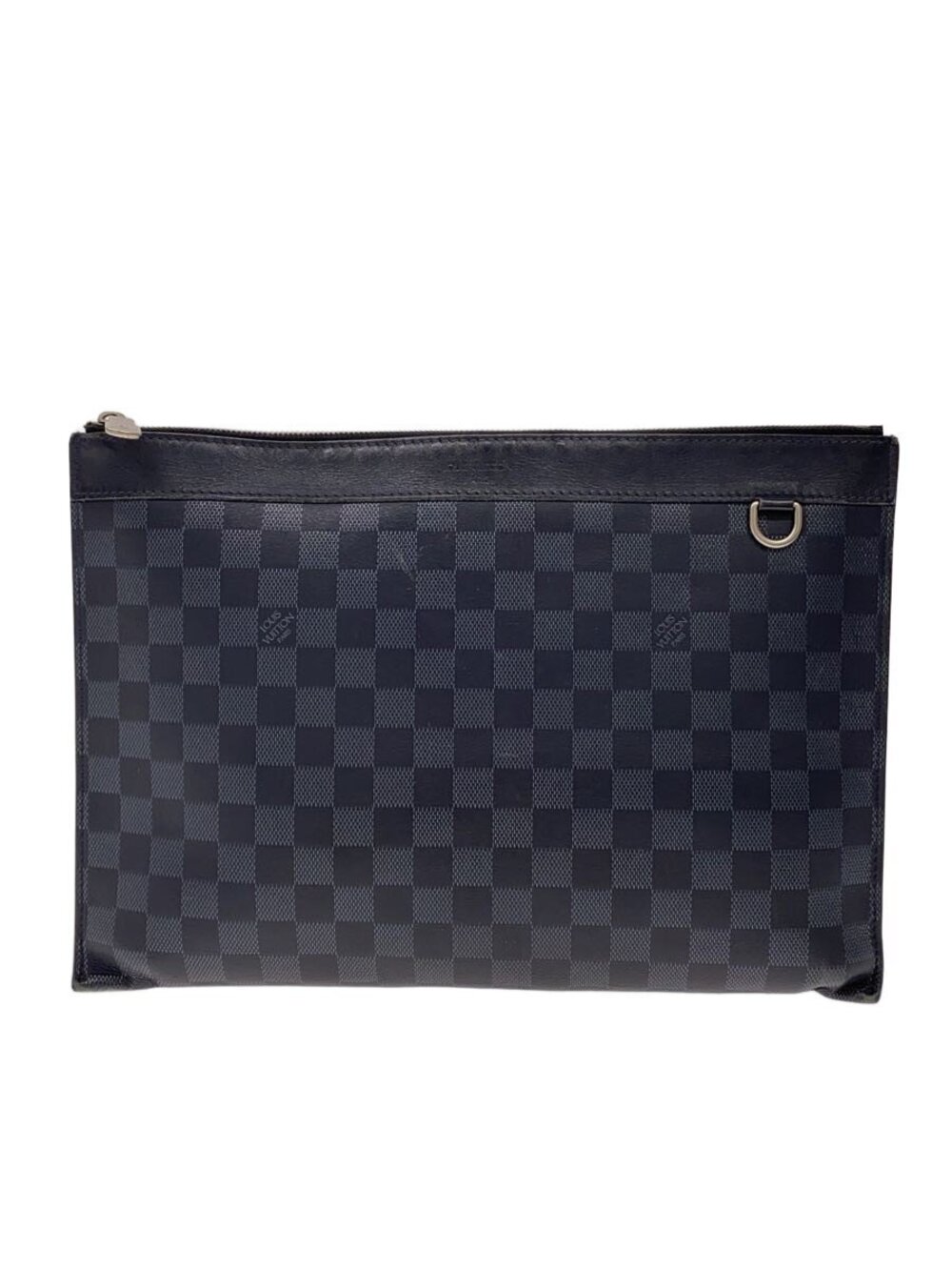 Louis Vuitton Pochette Discovery Damier Infini Leather Pouch Black